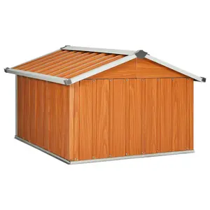 Tuckahoe Garden Robot Lawnmower Shed 92 x 97 x 63 cm Galvanised Steel Brown