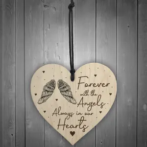 Always In Our Hearts Memorial Gift Hanging Plaque Mum Dad Nan Grandad Memorial