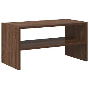 Berkfield Shoe Rack Stackable Brown Oak 60x30x30.5 cm