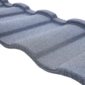 5 Pcs Grey Rainbow Tile Stone Coated Metal Sheet Roofing Shingles L 1300mm x W 420mm