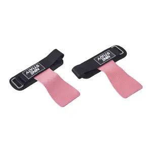 Pink Wrist Straps Weight Lifting Gloves