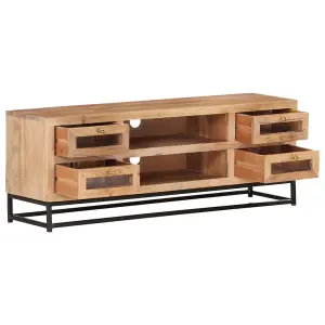 Berkfield TV Cabinet 110x30x40 cm Solid Acacia Wood