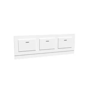 Nes Home White 1700mm Magnetic Door Durable PVC Front Bath Panel