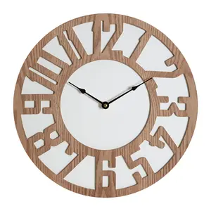 Interiors by Premier Vitus Carved Wood Wall Clock