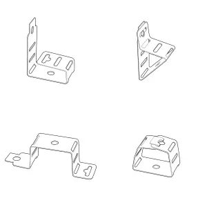 D-Line Steel Flat 20mm Not self-adhesive Fire-rated F-Clip Pack of 20