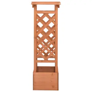 Berkfield Trellis Planter with Arch 49x39x117 cm Firwood