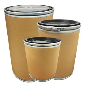 78 Litres Open Top Fibre Drum Keg Storage Barrels With Lever Lock & Lid