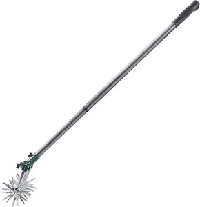 Rolling Cultivator Garden Tool - 18 Offset Blades with Adjustable Telescopic Long Handled - Measures H128 x W16cm