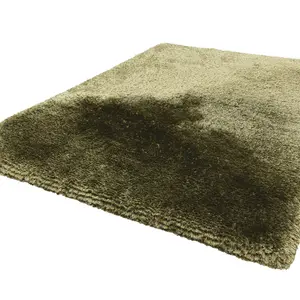 Ultra Thick Plush Shaggy Rug Light Sage Green Rug 120x170cm for the