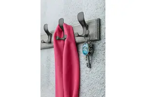 Coat Hat Hooks Twin Robe Door Dress Bathroom Towel Bag Wall Hanger Black matt Toledo A