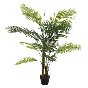 Artificial Bamboo Palm Tree Fake Plant House Plant in Black Pot 130 cm