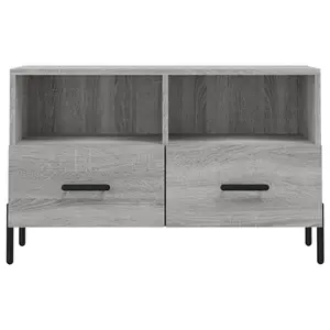 Berkfield TV Cabinet Grey Sonoma 80x36x50 cm Engineered Wood