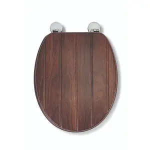 Croydex Molvena Flexi Fix Wood Toilet Seat