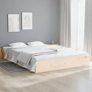 Berkfield Bed Frame Solid Wood 180x200 cm Super King Size