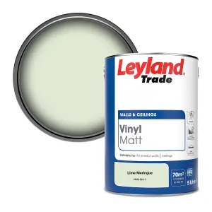 Leyland Trade Vinyl Matt Walls & Ceilings Emulsion Paint Lime Meringue (PPG1222-1) 5L