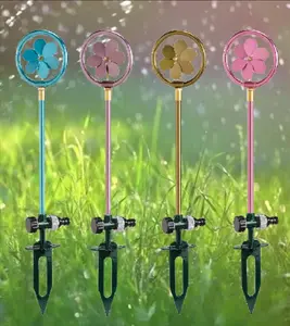 Rotating Garden Flower Sprinkler Water Grass Lawn Sprayer Hose Watering Stake