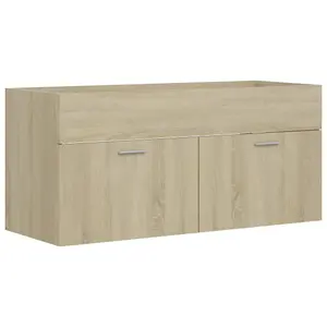 Berkfield Sink Cabinet Sonoma Oak 100x38.5x46 cm Engineered Wood