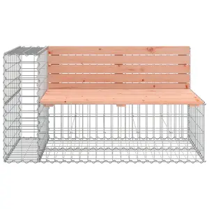 Berkfield Garden Bench with Gabion Basket Solid Wood Douglas