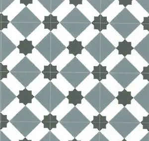 Blue Grey Designer Effect Vinyl Flooring For LivingRoom, Kitchen, 2.6mm Cushion Backed Vinyl Sheet-8m(26'3") X 4m(13'1")-32m²