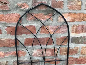 Large Garden Trellis Climbing Wall Plant Support Black (H)1600mm