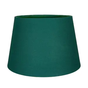 Traditional Linen Fabric Drum Shade for Pendant & Lampshade Green / 22cm H x 35cm W x 35cm D