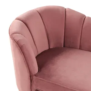 Left Hand Velvet Chaise Lounge Pink ALLIER