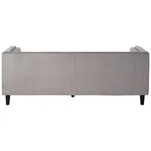 Interiors by Premier Felisa 3 Seat Grey Velvet Sofa