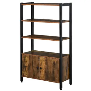 HOMCOM Multifunctional Bookshelf Storage Cabinet Bookcase w/ Shelves & Cupboard