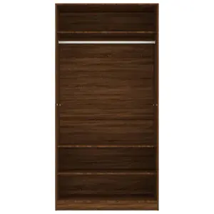 Wardrobe Brown Oak 100x50x200 cm Engineered Wood