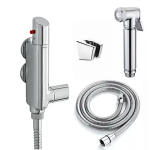 ENKI Vito Chrome Bidet Kit Solid Brass Thermostatic Shower Valve & Hand Sprayer SH0595