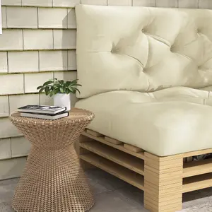 Outsunny 2 Seater Outdoor Seat Cushions and Back for Pallet, Beige