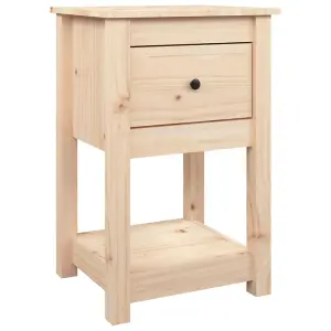 Berkfield Bedside Cabinet 40x35x61.5 cm Solid Wood Pine