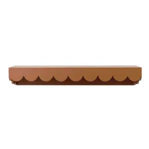 Melody Maison Rust Scalloped Wall Storage Shelf - 61cm