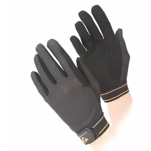 Aubrion Unisex Adult Mesh Riding Gloves Black (XL)