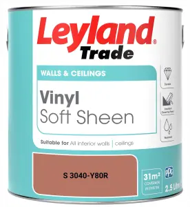 Leyland Trade Vinyl Soft Sheen Walls & Ceilings Emulsion Paint (S 3040-Y80R) - 2.5L