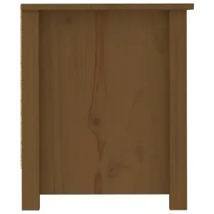 Berkfield Shoe Cabinet Honey Brown 110x38x45.5 cm Solid Wood Pine