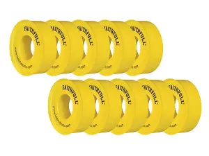 Faithfull PTFE Gas Tape 12mm x 5M - 10 Pack for Plumbing and Heating