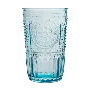 Bormioli Rocco - Romantic Highball Glasses - 340ml - Pack of 4 - Blue