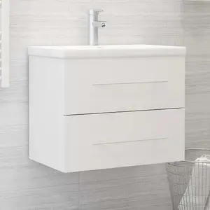 Berkfield Sink Cabinet White 60x38.5x48 cm Engineered Wood