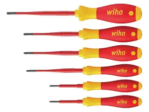 Wiha Screwdriver Torx 6pcs SlimFix T8 To T25 Heads 1000v VDE Electrician 36558