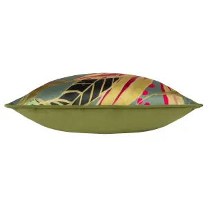 Wylder Tropics Kali Jungle Foliage Velvet Polyester Filled Cushion