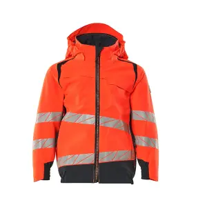 Mascot Accelerate Safe Lightweight Outer Shell Jacket (Hi-Vis Red/Dark Navy)  (XX Large)