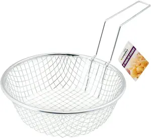 Stainless Steel French Fry Basket 8 Inch Kitchen Cooking Tool Utensil Spoon Handle