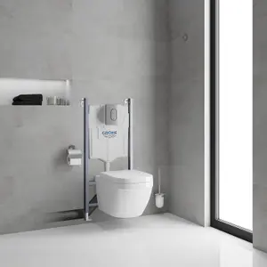 Grohe Solido White Wall hung Toilet with Soft close seat & Concealed cistern