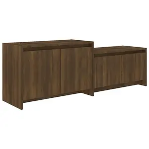 vidaXL TV Cabinet Brown Oak 146.5x35x50 cm Engineered Wood