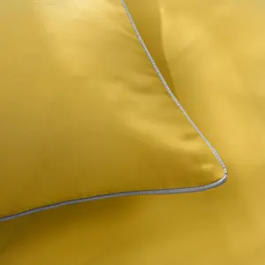 Cotton Solid Colour Duvet Cover with Pillowcases Silver / Single Duvet Cover + 1 Pillowcase