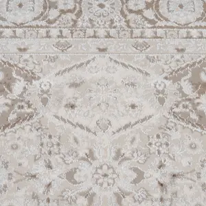 Beige Ornate Traditional Bedroom Living Area Rug 160x230cm