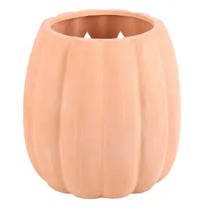 Something Different Terracotta Cut Out Pumpkin Halloween Decoration Orange (One Size)