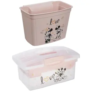 Keeeper Pink Disney Baby Storage Box & Hanging Organiser Box 4L