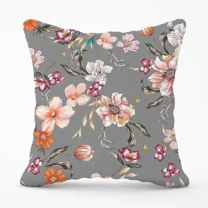 Peony, Lily, Tulip, Daisy Colorful  Cushions 60cm x 60cm